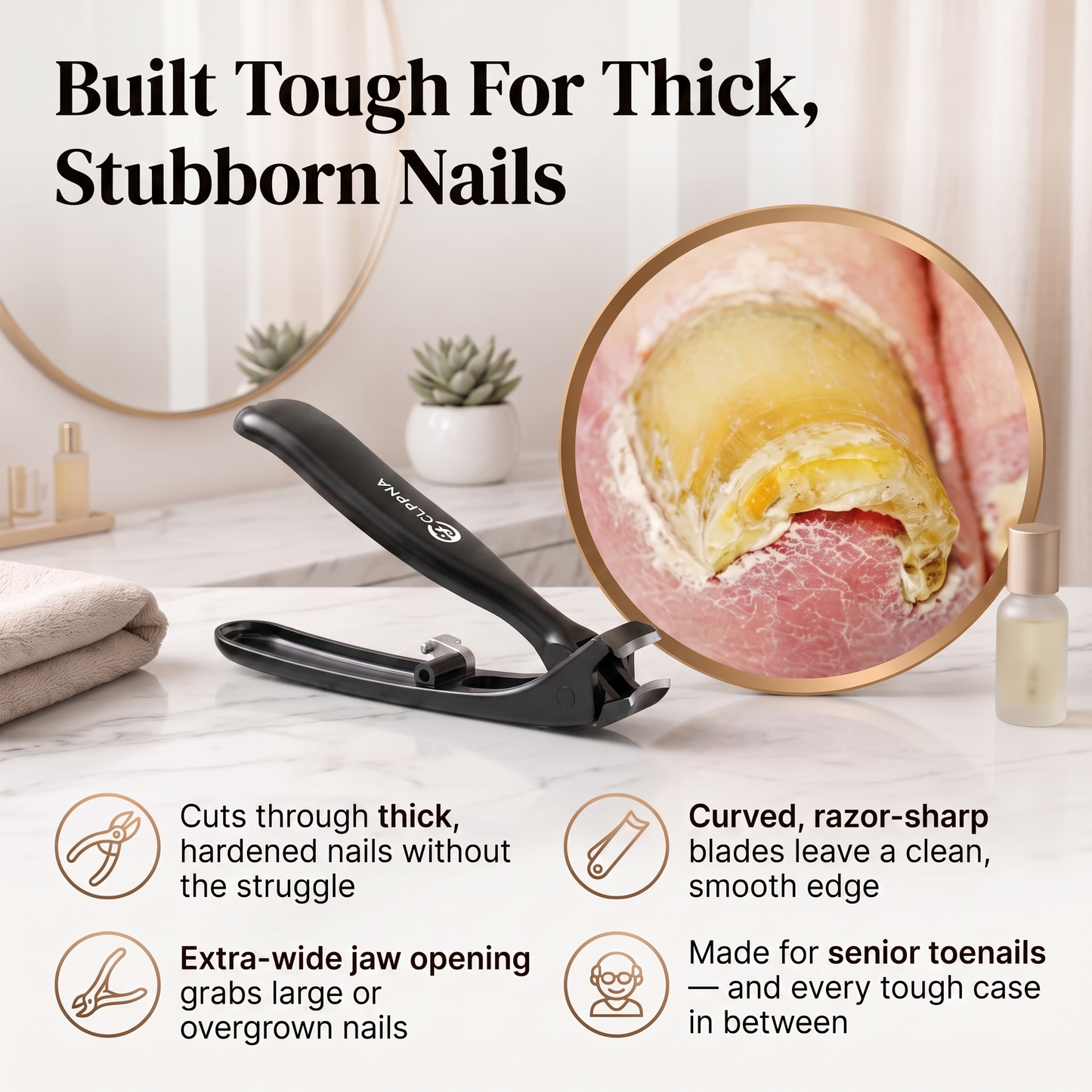 Clppna™ Nail Clipper for Seniors — Cuts Thick Nails With Ease
